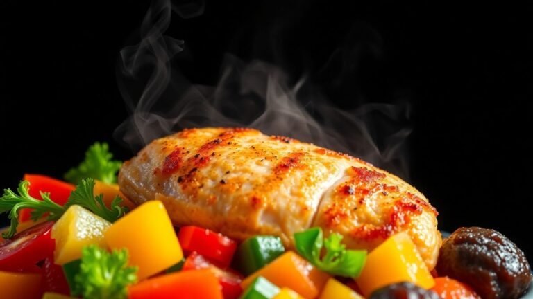 Quick high-protein meal with chicken and vegetables.