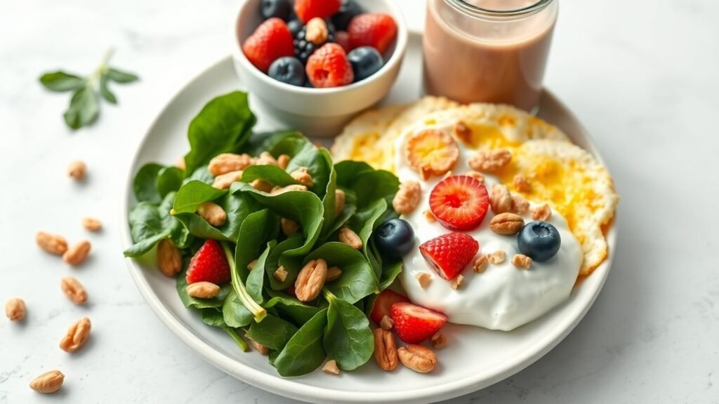 High protein breakfast options for a healthy morning meal.