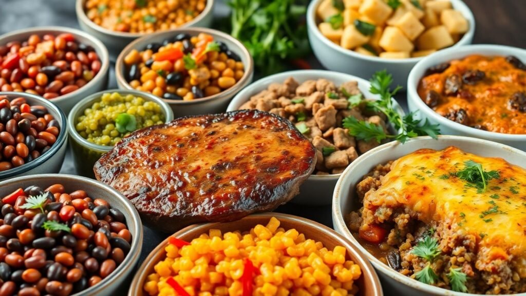 Plant-based protein meals for muscle gain.