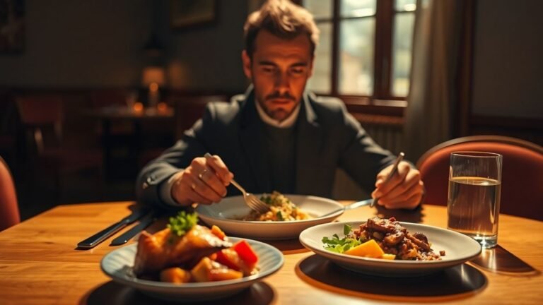 Person enjoying a delicious solo dinner at a table.