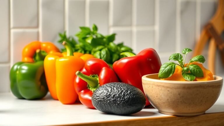 Five fresh ingredients for a simple recipe.