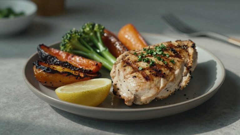 Delicious high-protein meal with chicken and vegetables.