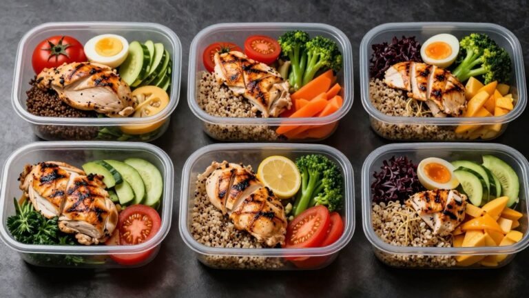 High-protein meal prep containers for weight loss.