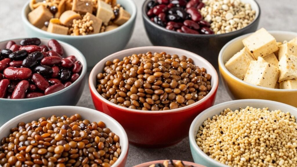 Healthy plant-based meals for muscle gain